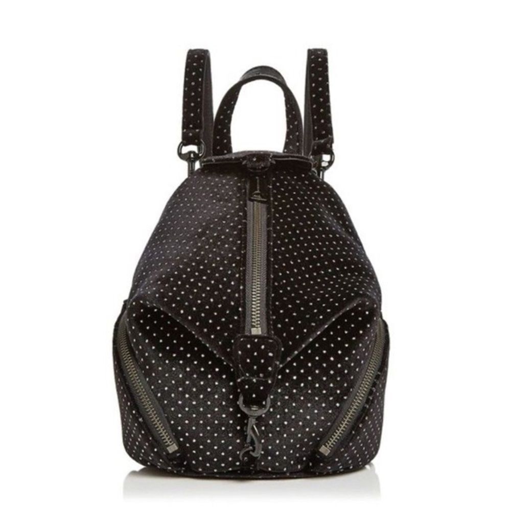REBECCA MINKOFF Julian Convertible Glitter Spotted Velvet Backpack